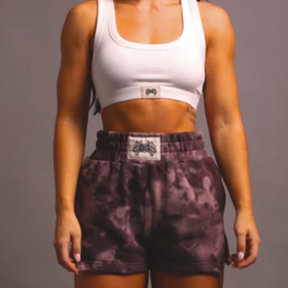DARC SPORT She IYKYK Tyler Shorts in Midnight Mauve Marble